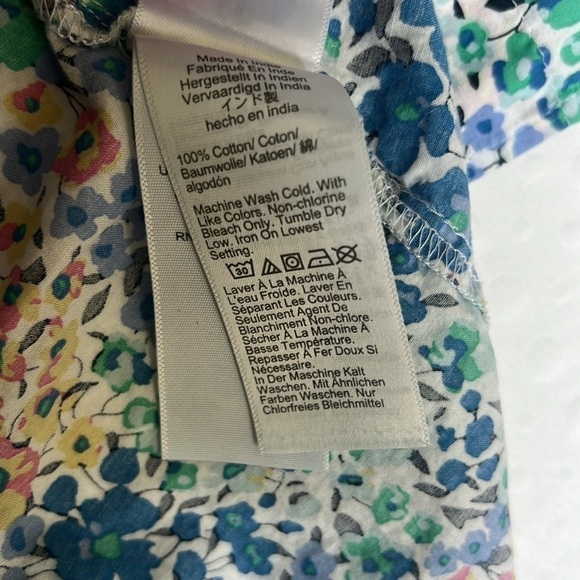 J crew floral blouse 100% cotton size XS - Picture 9 of 11